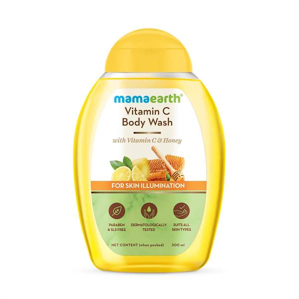 Mamaearth Vitamin C Body Wash with Vitamin C and Honey for Skin Illumination,300 ml
